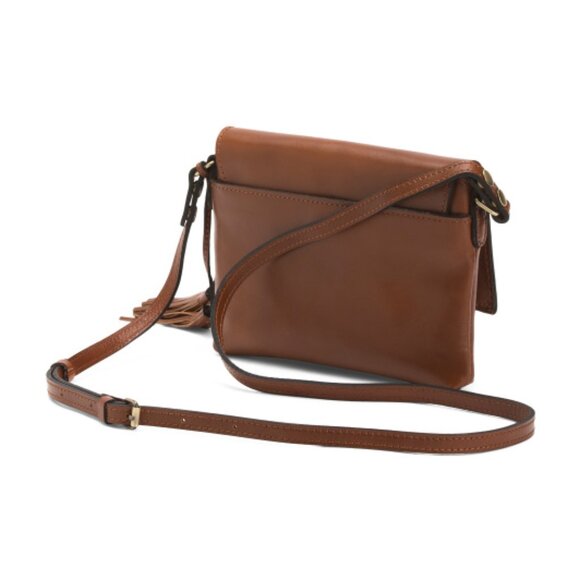 PATRICIA NASH Leather Corfu Small Flap Crossbody With Tassel - Picture 3 of 4